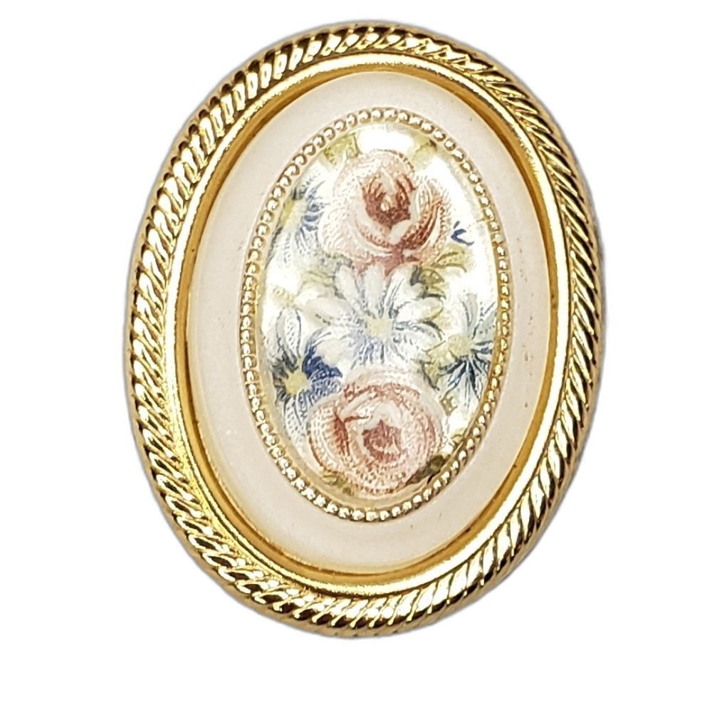 Floral Brooch, Roses, Bouquet